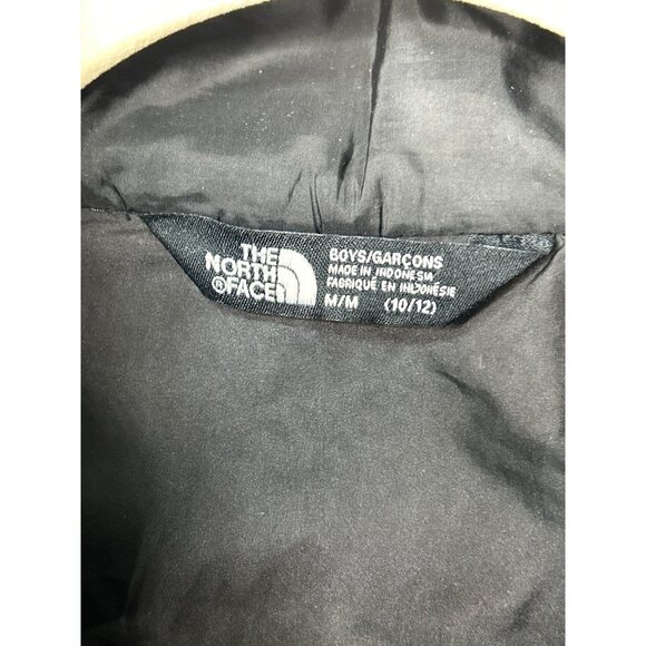 The North Face Boys Puffer Jacket Size M Black Quilt Zip Pockets Insulated Warm - Picture 5 of 6